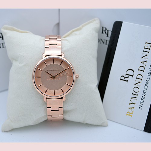 Raymond Daniel RD 268 Rosegold, Jam Tangan Wanita, Original