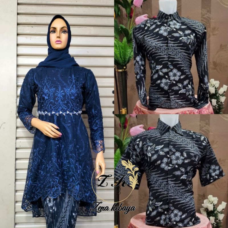 COUPLE KEBAYA TUNIK LESTY COUPLE PASANGAN LAMARAN COUPLE KEBAYA PAYET