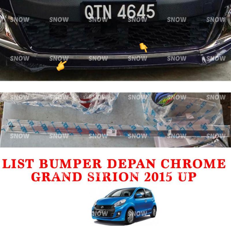 List Bumper Depan Bawah Grand All New Sirion 2015 UP Chrome