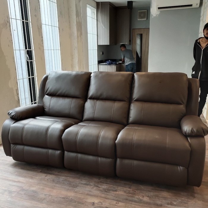 Best Seller Sofa Recliner 3 Seater Premium Leather (Import)