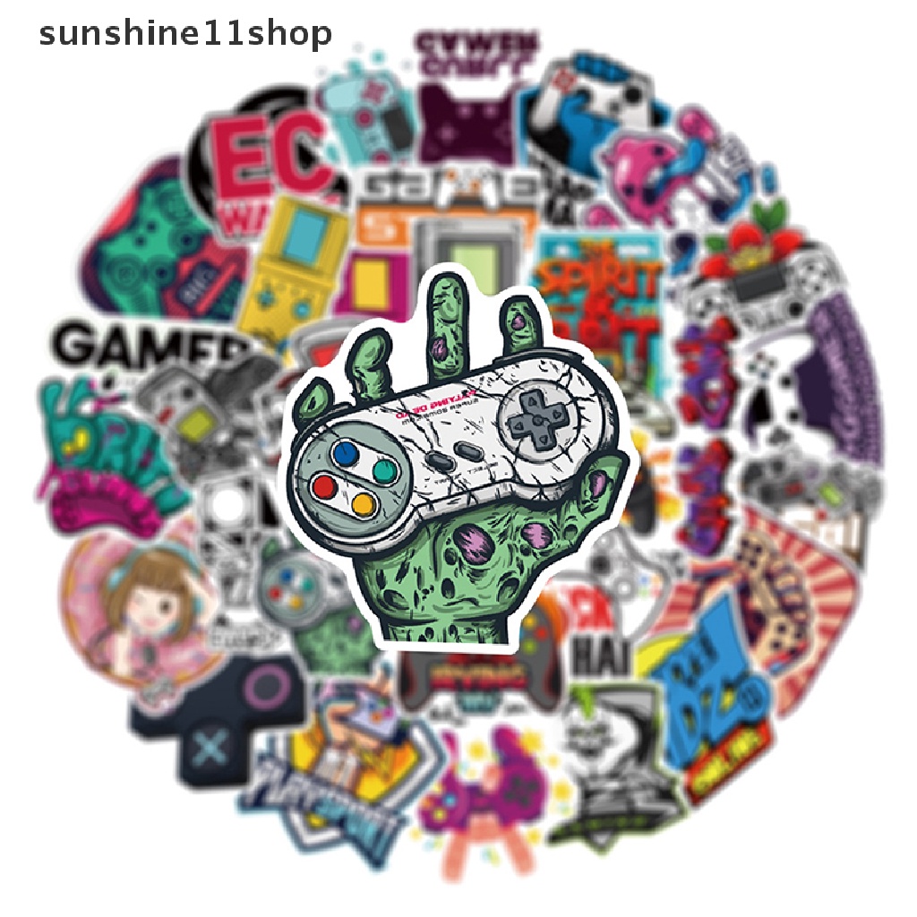 Sho 50pcs Keren Vintage Video Game Stiker Decal Skateboard Laptop Telepon Sepeda Mobil Lucu Tahan Air Stiker Mainan Anak N