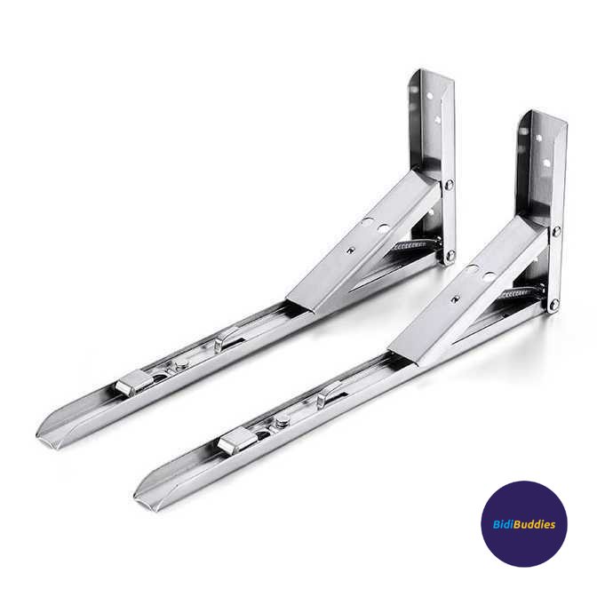 Engsel Lipat Siku Penyangga Penopang Barang Kayu Rak Tembok Dinding Bracket Furnitur Meja Folding Ma