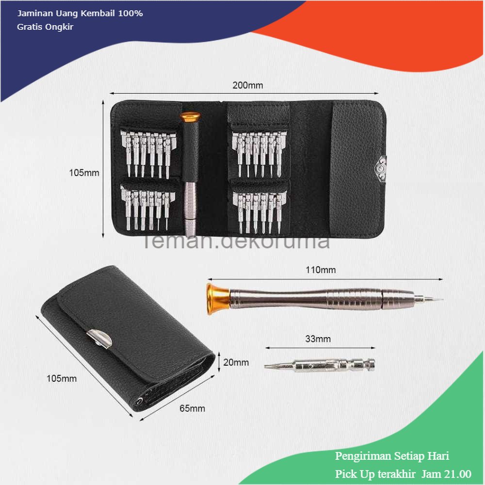 TD - HTA VASTAR Obeng Set Reparasi 25 in 1 Torx Smartphone - MA313Z