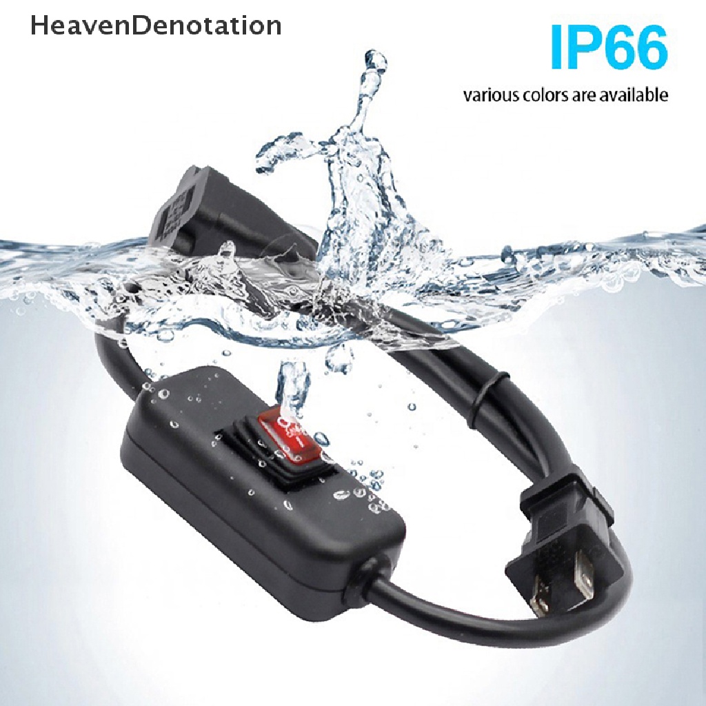 [HeavenDenotation] 6a 250VAC Waterproof IP65 Inline Cable Rocker Switch Max AC100~250V Indikator LED HDV