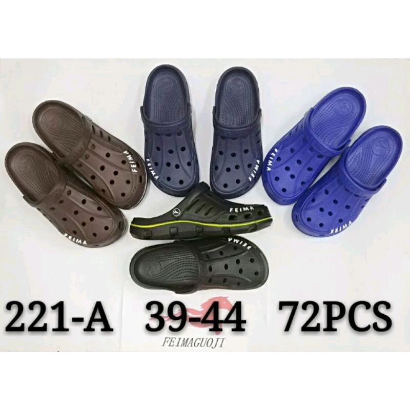 Sandal Baim Pria 39-44 Feima Karet MURAH Sepatu Kodok Model crocs