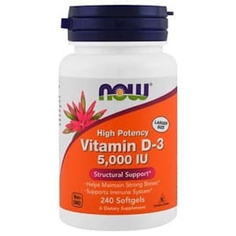NOW VITAMIN D3 5000IU 240 SOFTGELS - NOW VITAMIN D3 10000IU 120 SOFTGELS