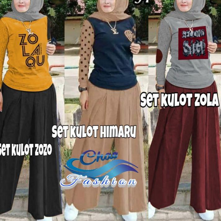 Best Seller SETELAN MUSLIM WANITA / SET KULOT / PAKAIAN MUSLIM WANITA / SETELAN KULOT WANITA / BAJU 
