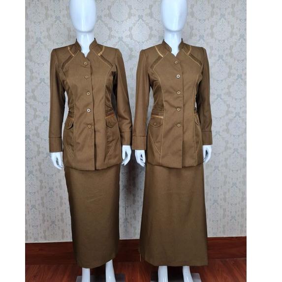 Harga Termurah Blazer Azkia Bahan Lokal Pemda Aceh/ Pemda Tua Rok A/ Rok Span/ Celana