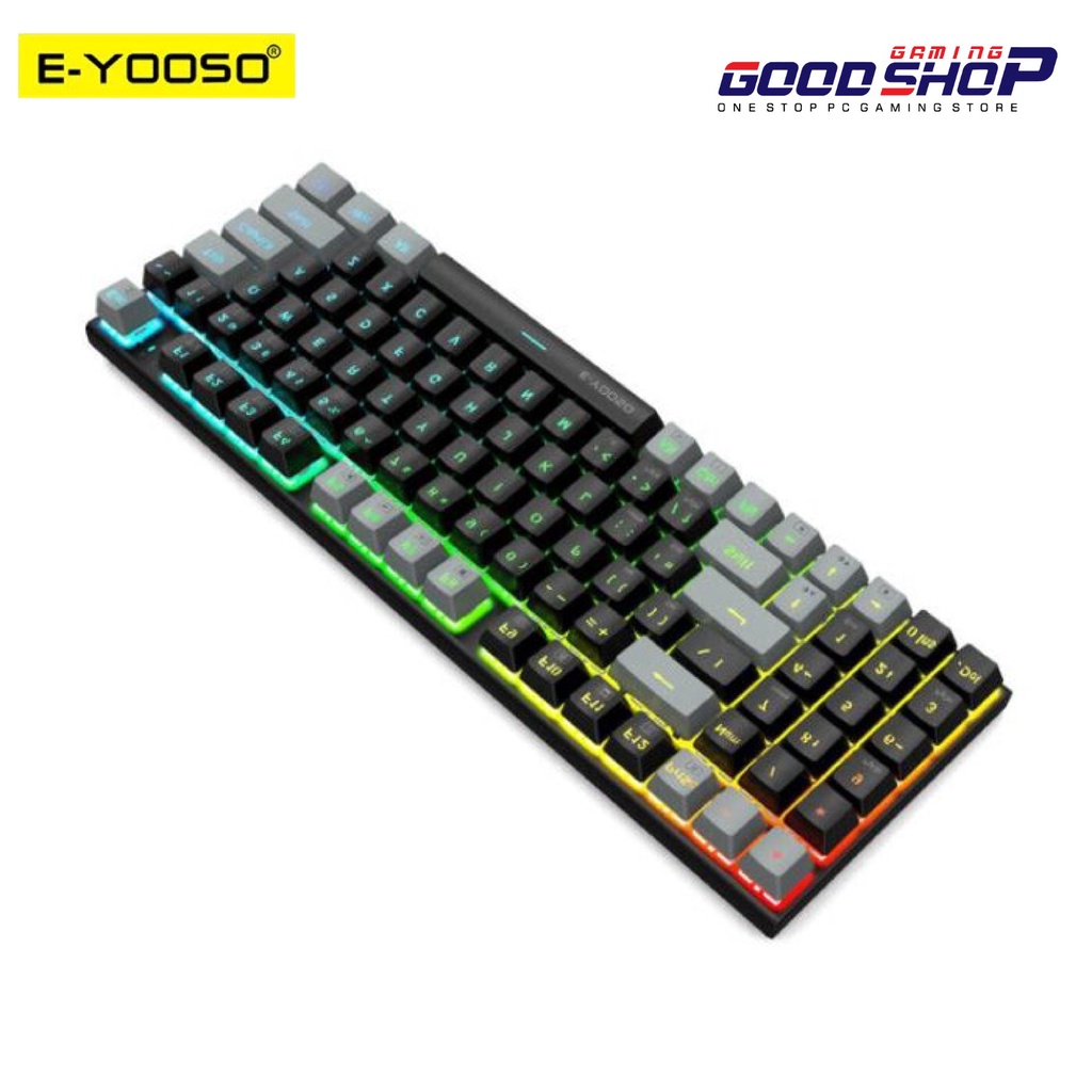 E-YOOSO HOTSWAP MECHANICAL 98% BLACK GREY KEYCAPS - Z-19