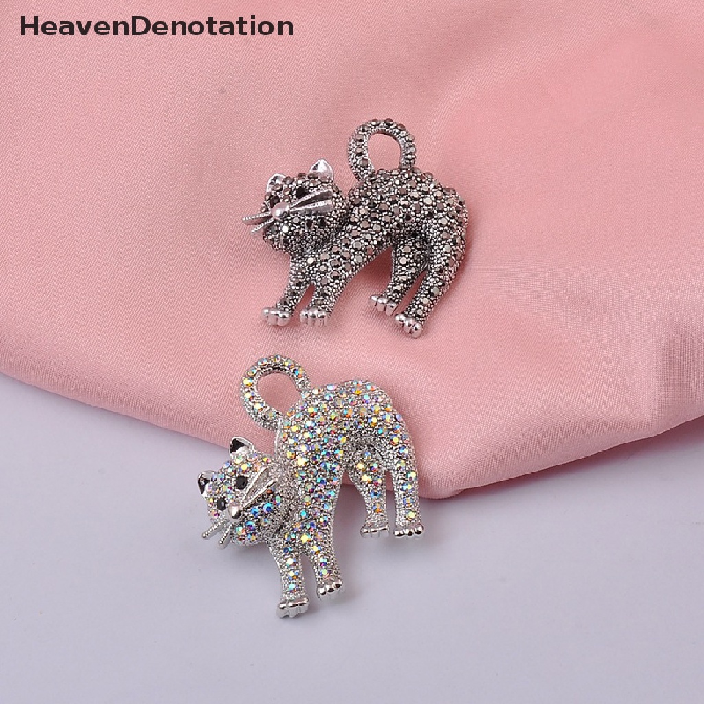 [HeavenDenotation] Fashion Vintage Kucing Lucu Bros Dekorasi Logam Bros Syal Sweater Setelan Pin Up Gesper Hewan Bros Peniti Kerah Perhiasan Pin HDV