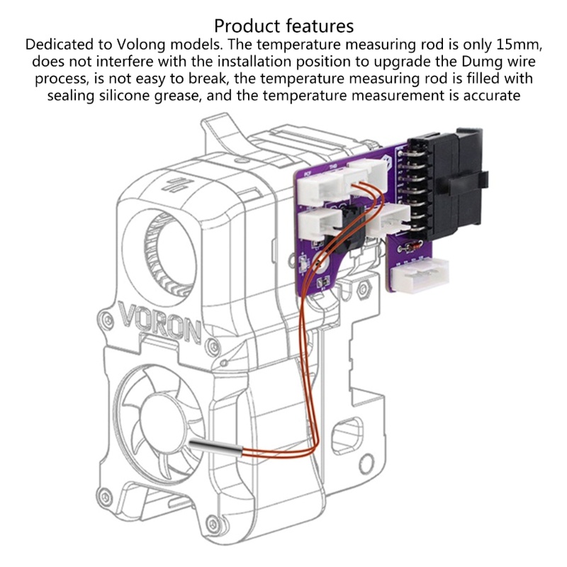 Vivi NTC100Kgeneric Thermistor Sensor Suhu Untuk Filamen Printer 3D 300derajat Hotend Kit3950 NTC100K