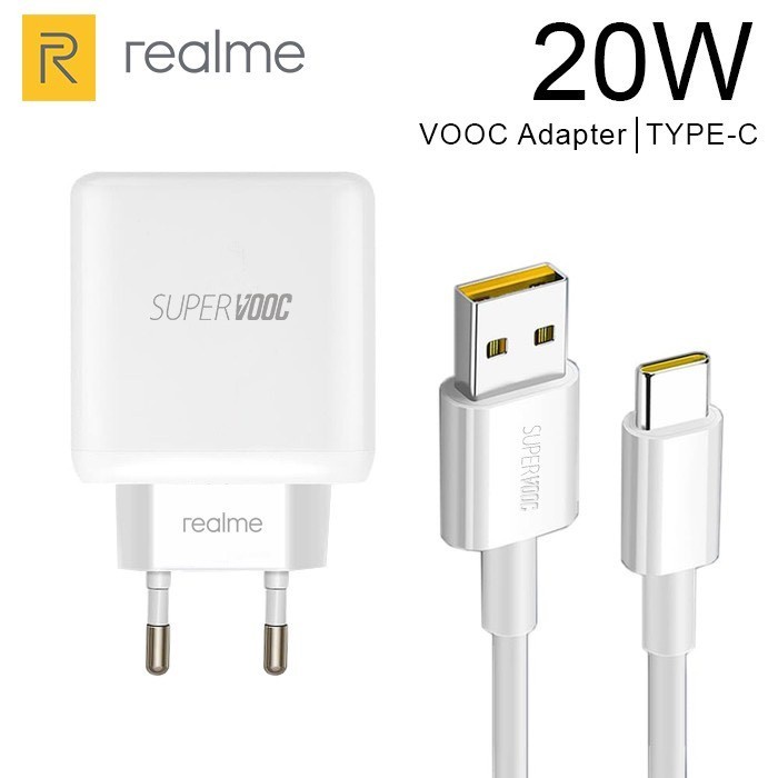 Charger OPPO Realme Super Vooc 20W Fast Charging Original