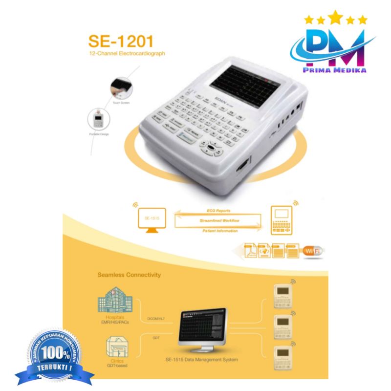 Electrocardiograph EDAN SE-1201 / EKG / ECG / Alat Rekan Jantung