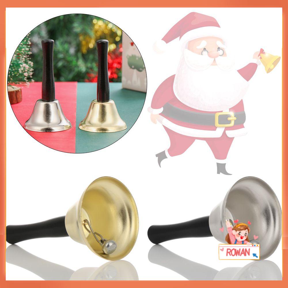 R-flower Christmas Handbell Gold/Silver Mainan Hotel Resepsionis Call Jingle Rlngtones