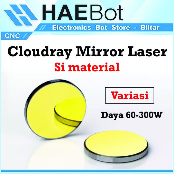 [HAEBOT] Cloudray Mirror Laser CO2 Si Cermin Reflektor Pemantul T3mm CNC Cutting Akrilik Ketebalan 3mm Gold Emas Reflective Lens