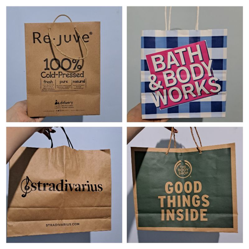 PAPER BAG TOTE BAG BRANDED PRELOVED