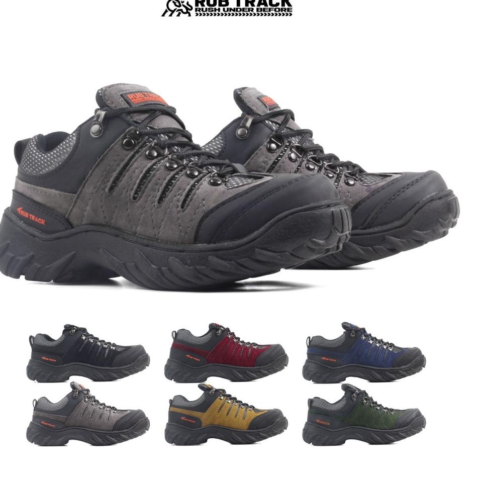 Terbaik SEPATU SAFETY BOOTS PRIA TRACKING HIKING GUNUNG RUBICON PREMIUM QUALITY UJUNG BESI RUBICON D