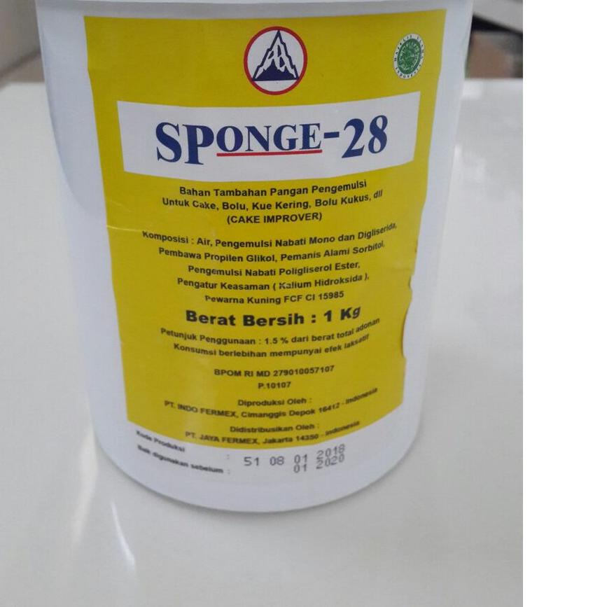 

℗ sp merek 28 sponge 28 cake emulsifier pengembang kue 1kg ☁