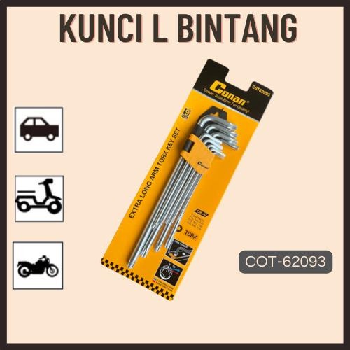 HEX KEY/ SET KUNCI L BINTANG 9PCS COT62091 COT62092 COT62093