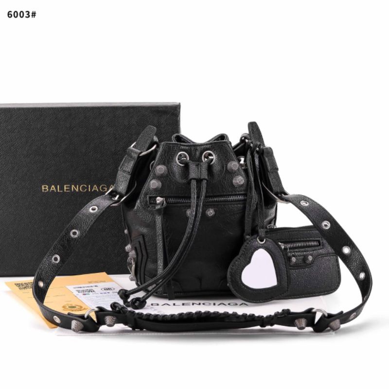 TAS BALENCIAGA LE CAGOLE XS BUCKET BAG 6003 SUPER MIRROR 1:1