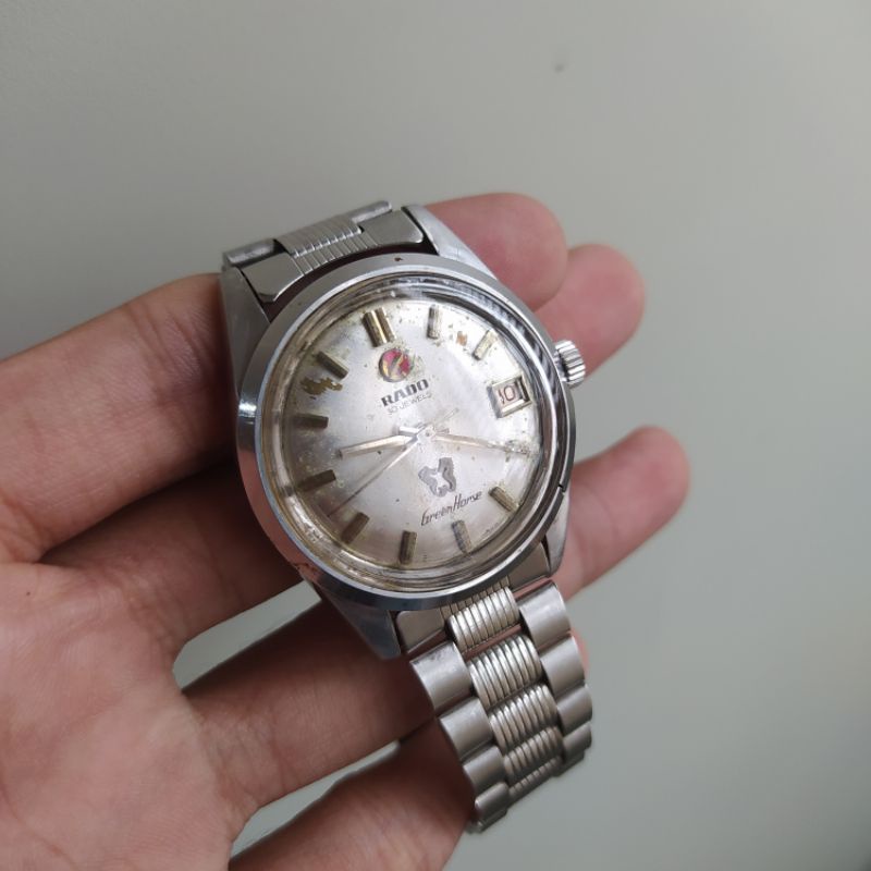 jam tangan vintage rad o green hourse vintage jadul kuno automatic original