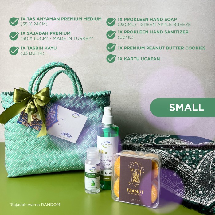 

Parsel Ramadan Hampers Lebaran Sajadah Turkey Hand Sanitizer - SMALL - Kuning