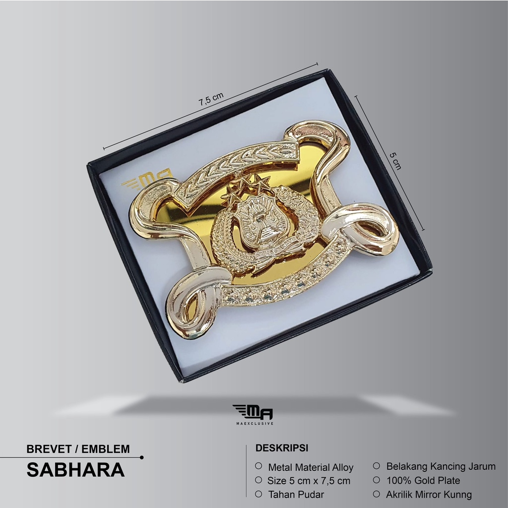 EMBLEM BARET SABHARA BRIVET BREVET SABHARA polisi polri baret pin