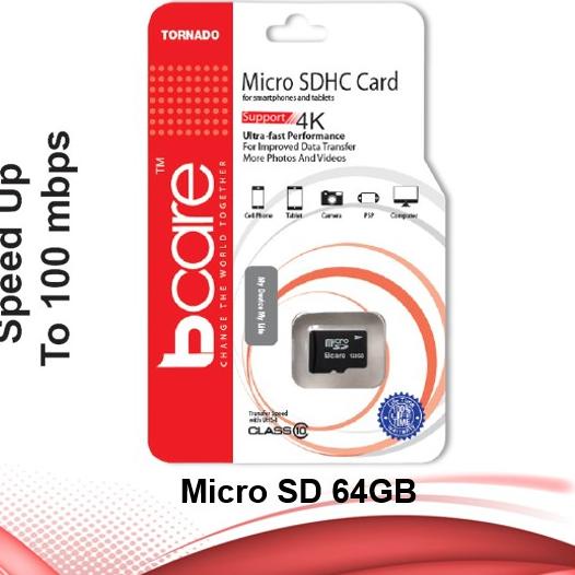 ➣ Bcare Micro SD Class 10 - 64Gb - No Adaptor ♦
