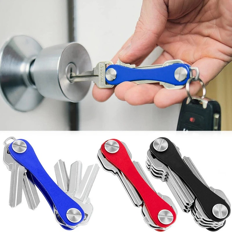 Klip Gantungan Kunci Mobil Kreatif Mini Portable Pemasangan Mudah Keys Organizer Mode Compact Key Chain Metal Clip Pribadi Gantungan Kunci Dekoratif