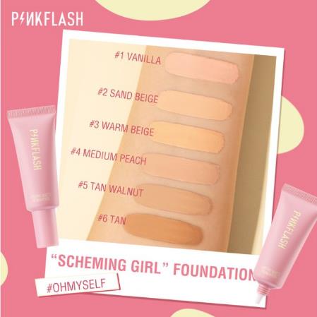 * NCC * Pinkflash Foundation Lasting Matte Pink #OhMySelf PF002 Pink Flash