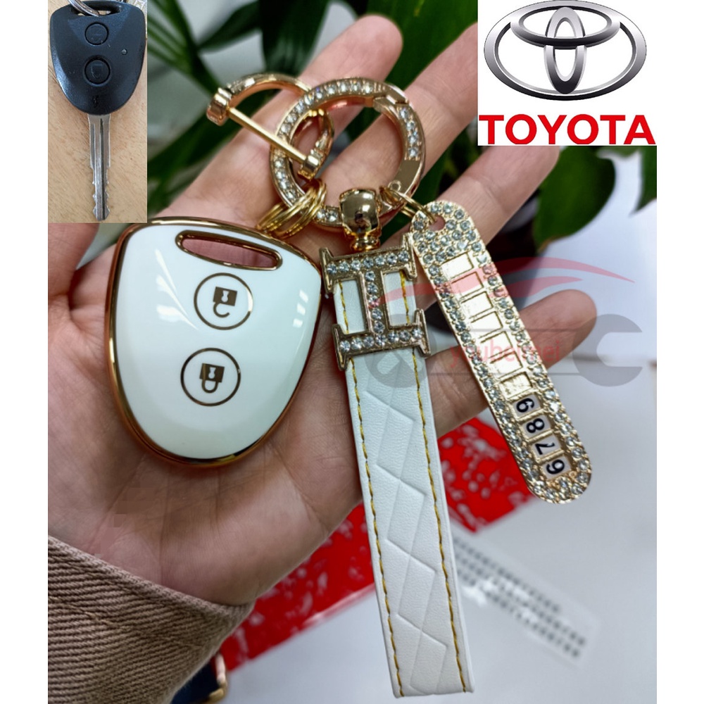 1pcs/soft TPU Tas Kunci Baru Cocok Untuk Toyota wigo g flip key Gantungan Kunci Toyota avanza 2018 Onderdil Otomatis