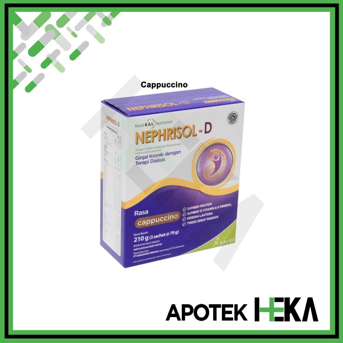 

[ COD ] Nephrisol-D Vanila 231 gram - Susu Pasien Ginjal Dialisis - Cappucino 210g