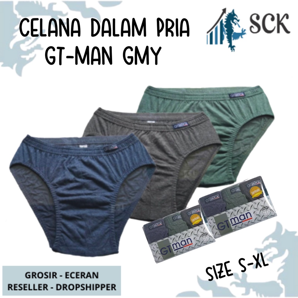 [ISI 3] CD Pria GT-MAN GMY Bahan Katun / Pakaian Dalam Pria - sckmenwear GROSIR