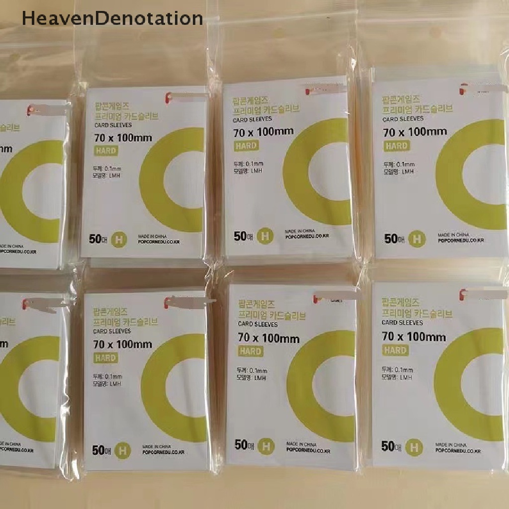 [HeavenDenotation] 50pcs Original Korea Card Sleeves Acid Free Hard 3inch Photocard Pelindung Film HDV