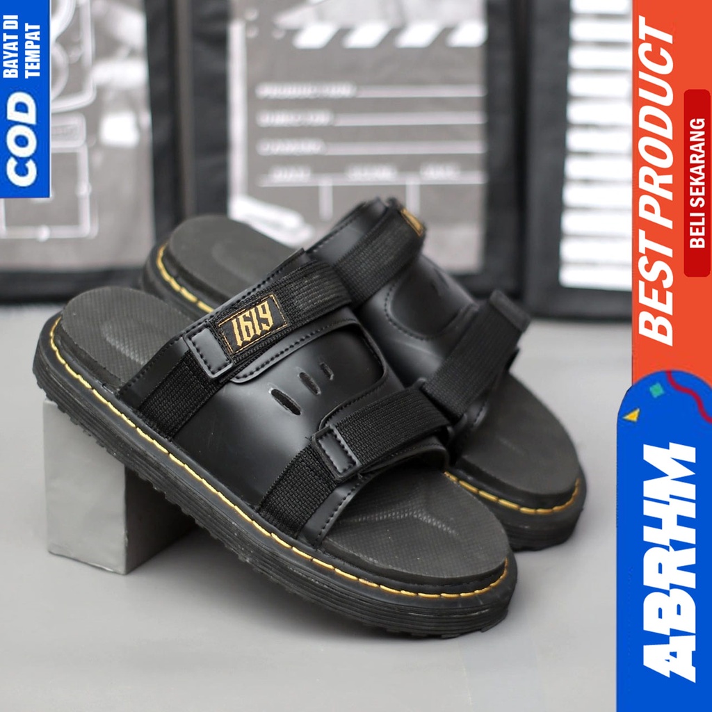 Sandal Slide Pria Docmart Terbaru Sendal Pria Distro Abraham Faster