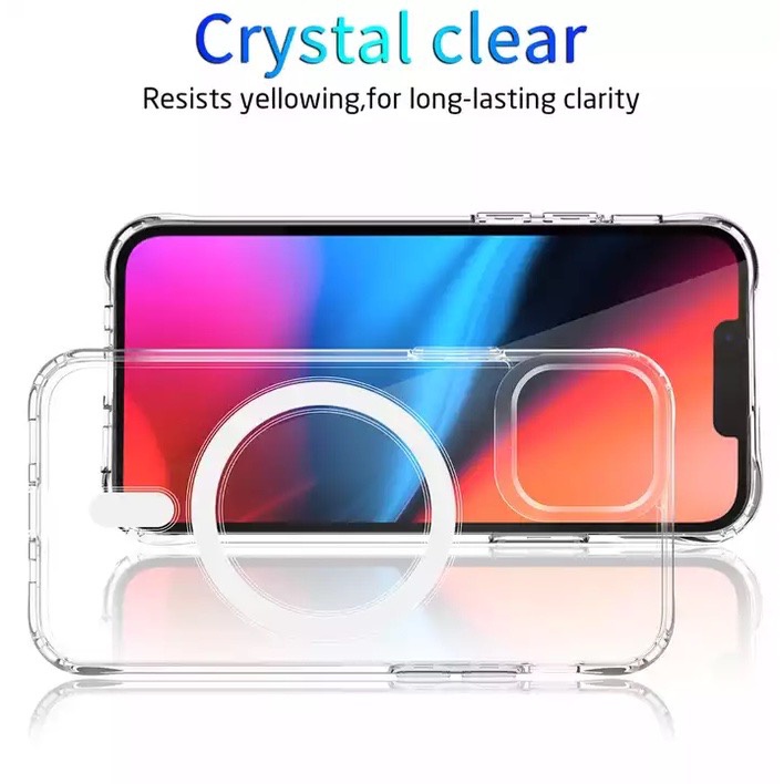 Case Magsafe iPhone Magnetic 11 11 Pro 11 Pro Max 12 12 Pro 12 Pro Max 13 13 Pro Max 13 Mini Clear Case Casing