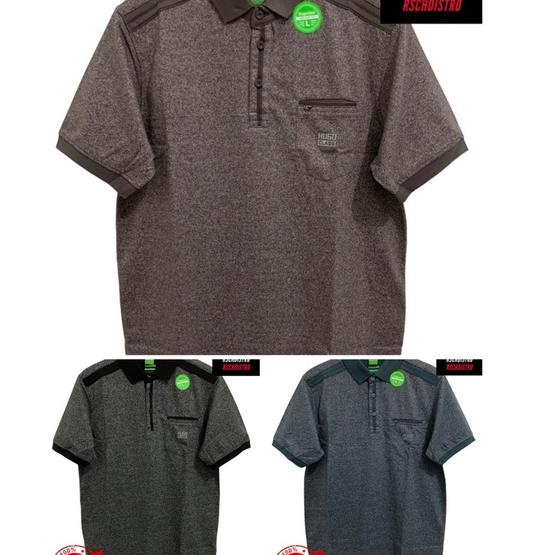 ☟ Kaos Kerah Fasion Pria HUGO CLASS Original Poly Bintik Bercak SYROPEP  M-XXL (Kancing Kantong) ✵