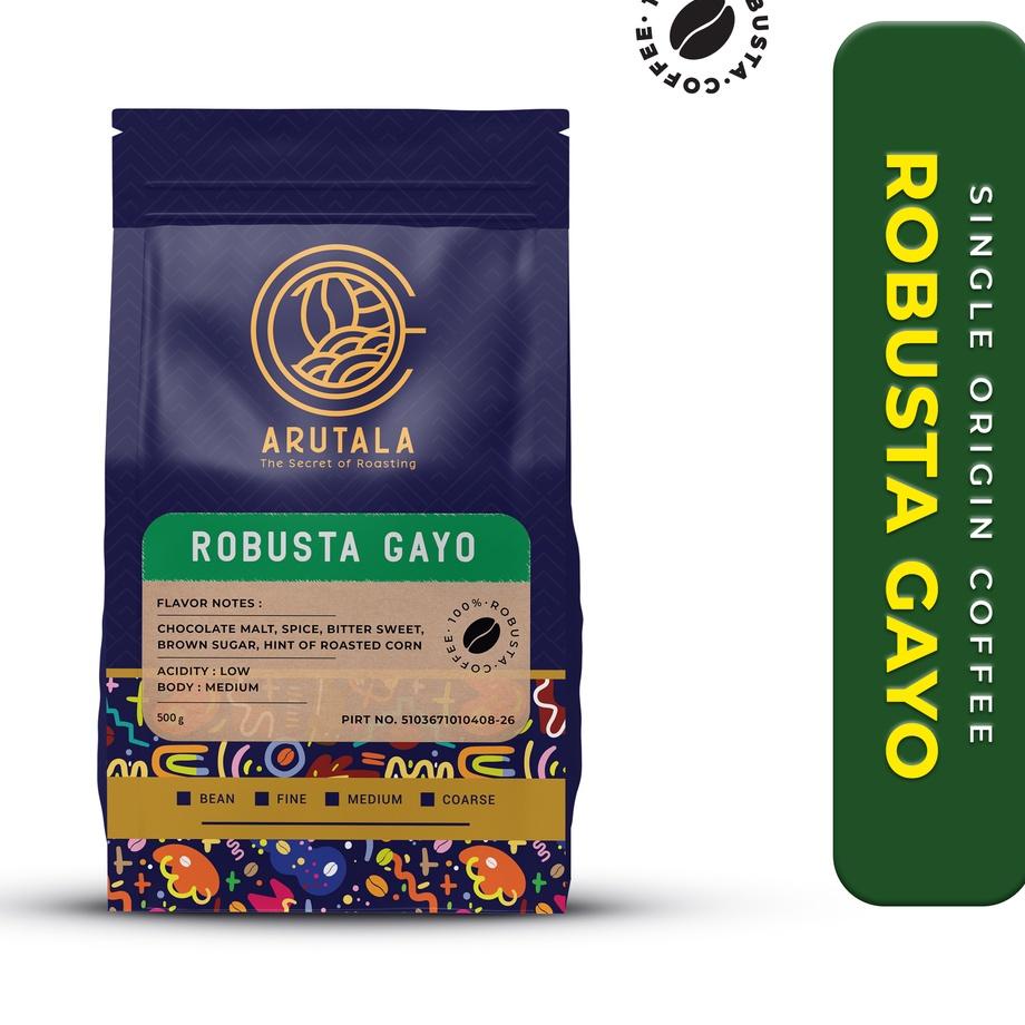 

☝ ARUTALA Kopi Gayo Alur Badak Robusta Coffee 500 Gram ✲