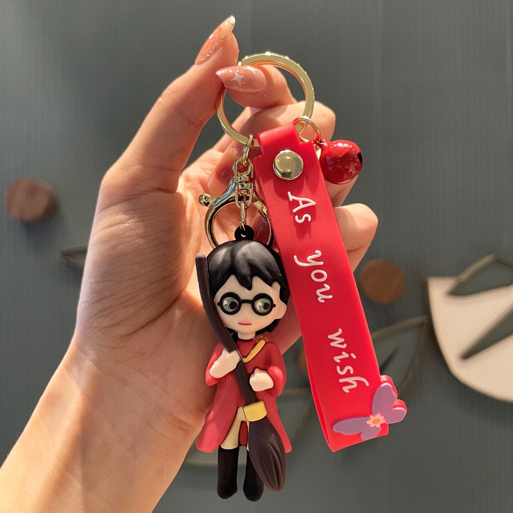 Creative New Cartoon Anime 6Cm Magic Movie Wizard Car pendant doll pendant bag keychain Children's Gifts