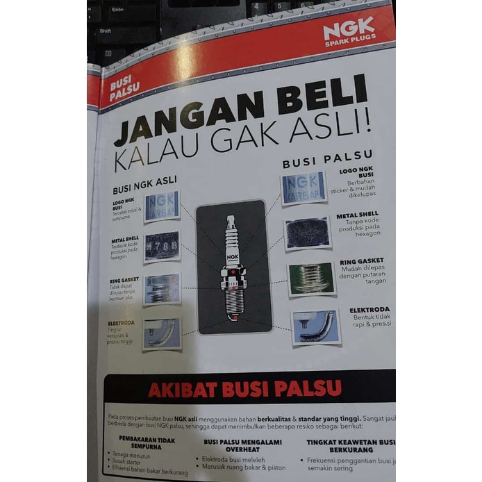 BPR7HIX BUSI SPARKPLUG SPARK PLUG MOTOR RACING DRAT PENDEK NON PROJECTION FIZR F1Z-R FORCE 1 RC100 RC 100 TRS 2T 2TAK 2 TAK T ORI ORIGINAL NGK ASLI