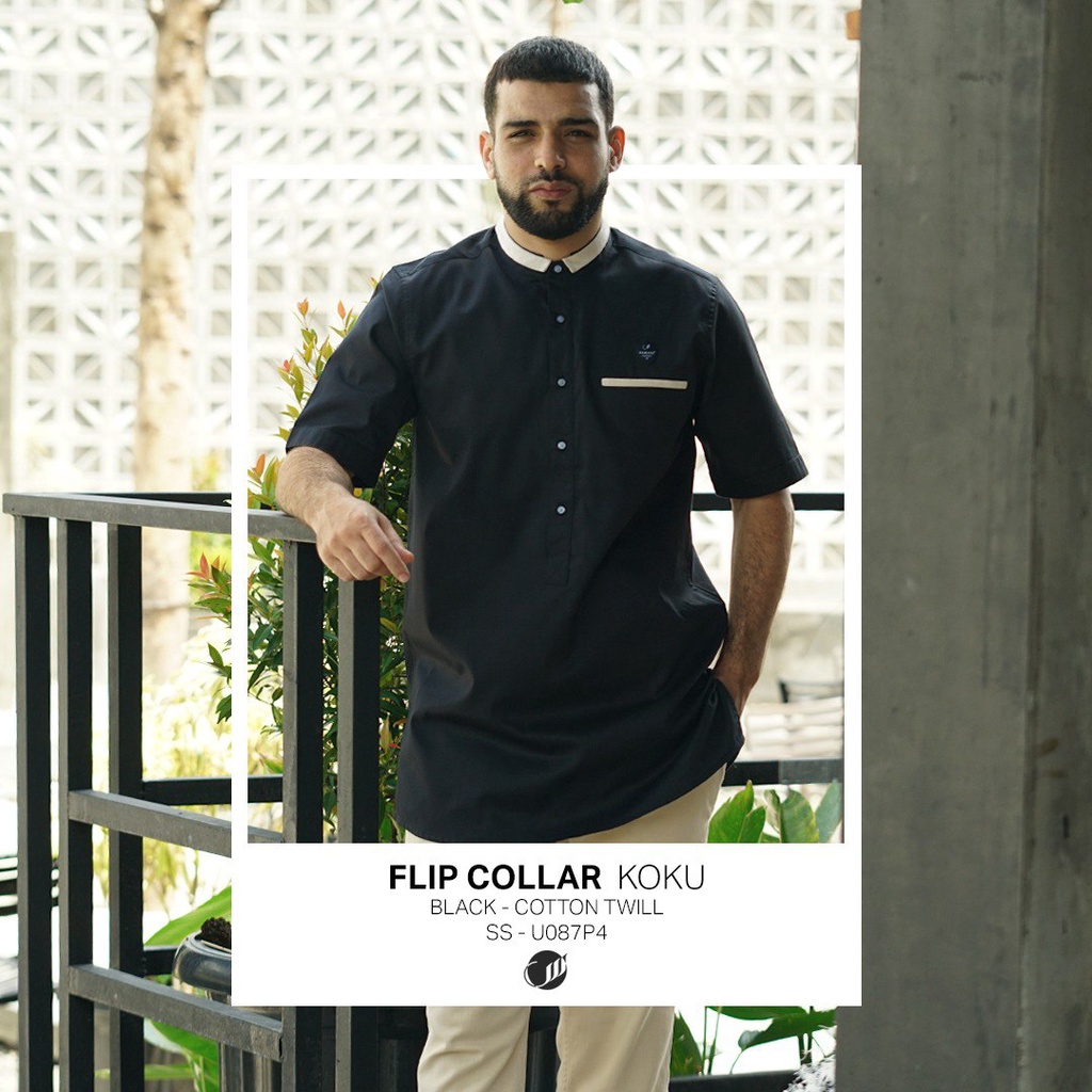 SAMASE FLIP COLLAR KOKU U087P LENGAN PENDEK