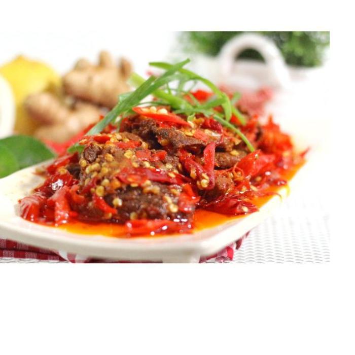 ♝ [Terlaris] Restu Mande Dendeng Sapi Balado Dendeng Kemasan 300 gram ➵