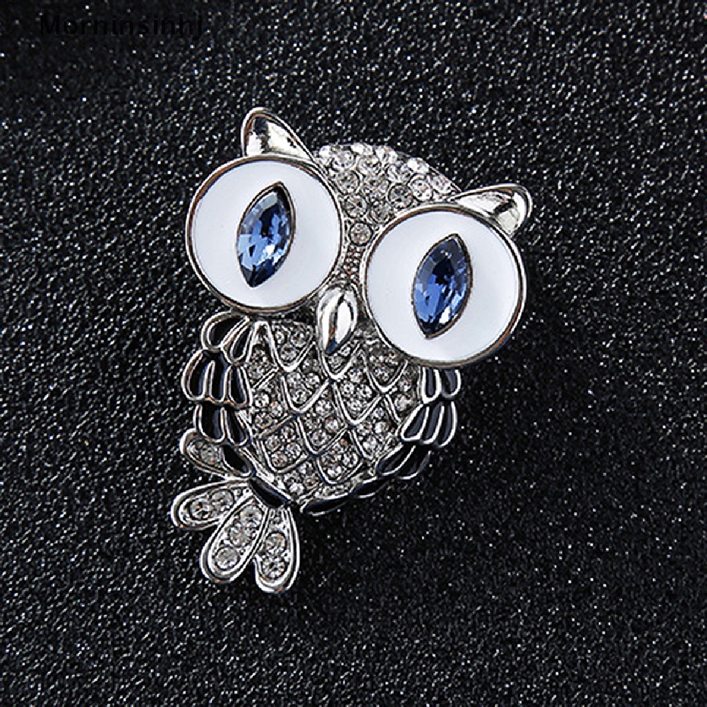 Mornin Fashion Halus Burung Hantu Bros Korea Alloy Berlian Imitasi Hewan Bros Pin Perhiasan id