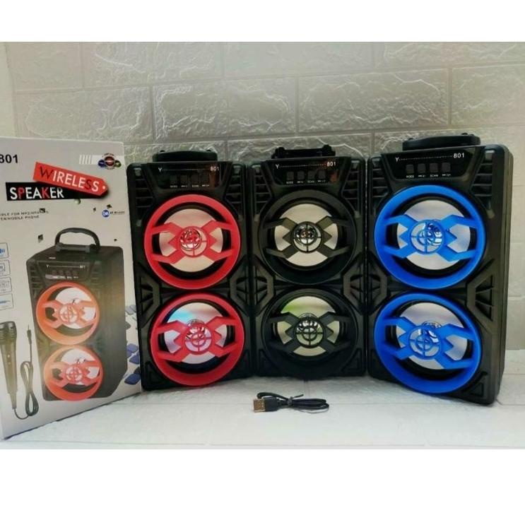 ♀ Speaker spiker wireless bluetooth portable Y801H - YD 801 H plus mic ➫