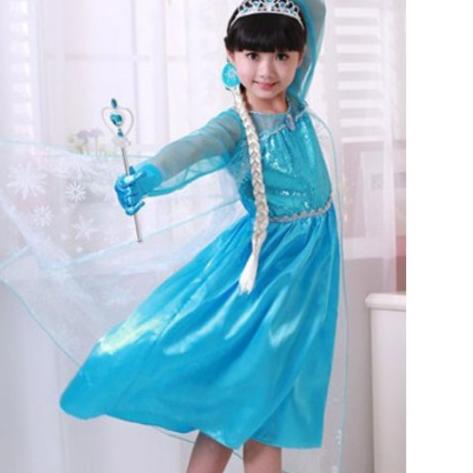 ➻ Baju Dress Frozen Elsa - Rok Anak - Gaun Pesta Anak - Baju Kostum Anak Frozen 2 - Dress Elsa Murah