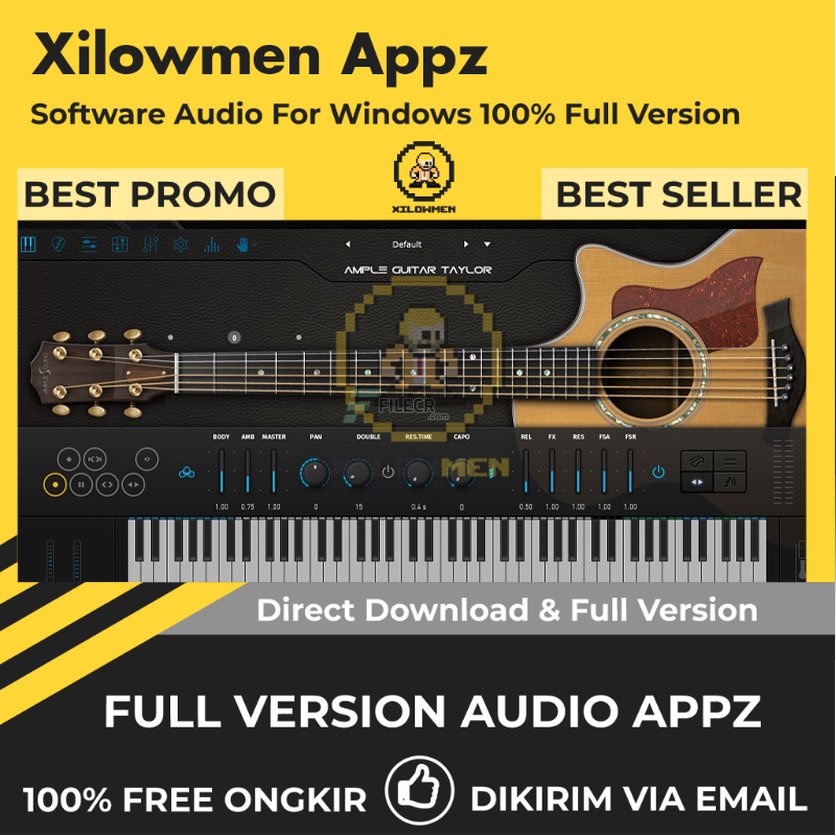 [Full Version] Ample Sound Ample Guitar Taylor Pro Lifetime Audio Software WIN OS - Simulator gitar Taylor untuk penciptaan musik virtual