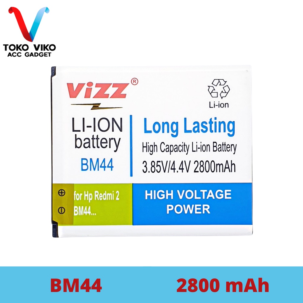 Vizz Xiaomi BM44 Redmi 2 / 2S / 2 Prime / Redmi 1S Baterai Batre Original