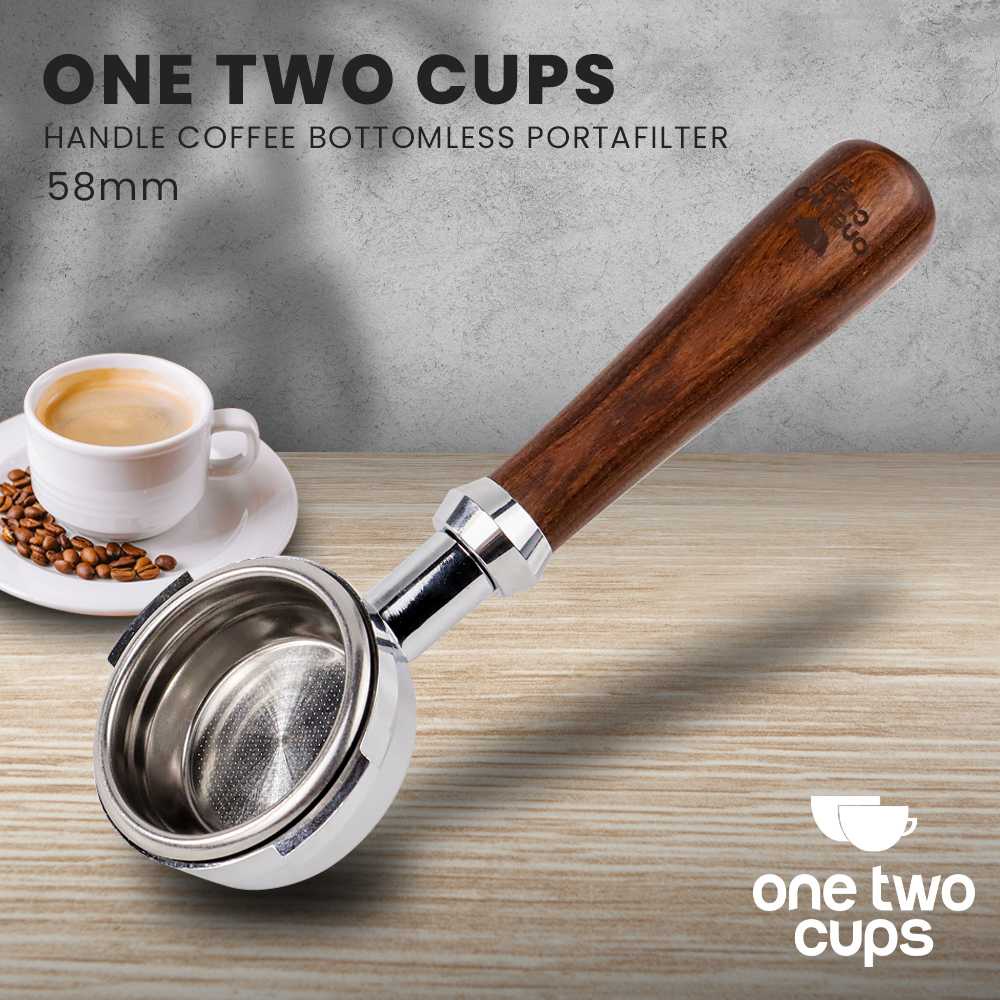 (BISA COD) FTIHSHP  Handle Coffee Bottomless Portafilter 58mm - E61