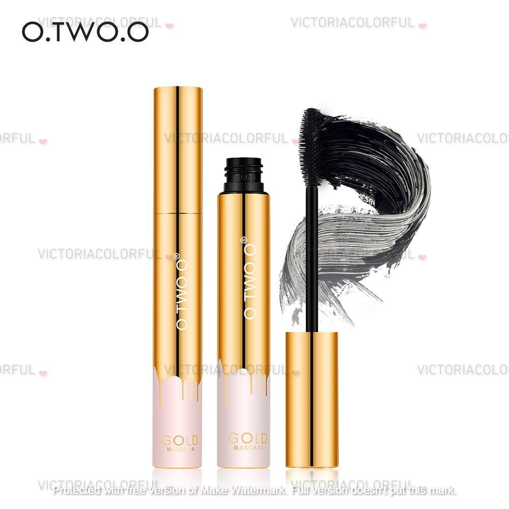 O.TWO.O Gold Mascara Waterproof Long Lasting Curling Eyelash Cosmetic Maskara badai tahan air dan tahan lama