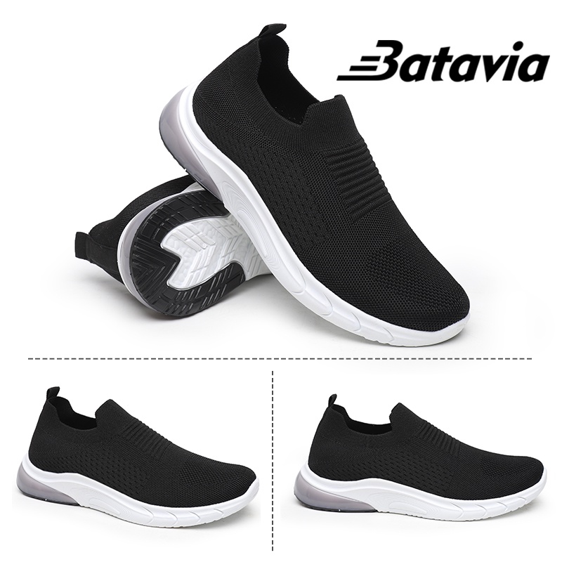 Batavia Poliuretan sepatu Pria  rajut sepatu olahraga pria  sepatu  hitam  Sepatu Pria Sport men Sneakers  kanvas FASHION   Lebih nyaman, lebih ringan, lebih tahan lama B09